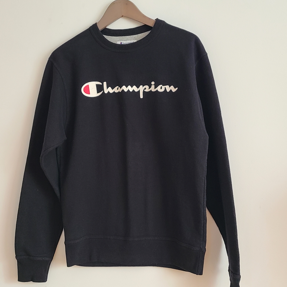 Champion Black Men's Sweatshirt Cotton Blend Size S